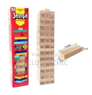 72pcs Jenga Branded Wooden Block Stacking Games