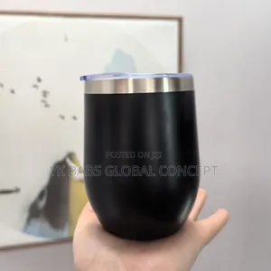 Stainless Steel Vacuum Insulated Wine Tumbler Coffee Cup Egg Shaped