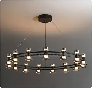 Led Glass Chandelier Luxury Ceiling Pendant Light Home Decoration