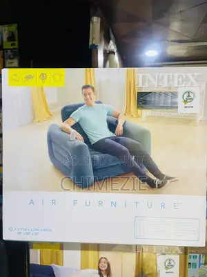 Intex 2-in-1 Inflatable Single Sofa Bed Chair With Electric Pump