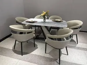 Six Seater Dining Set Mable Top