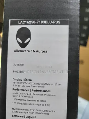 New Laptop Alienware 16 Aurora 16GB Intel Core i7 SSD 1T