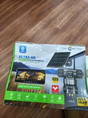 9mp 4g Lte V380 Triple Lens PTZ Solar Camera