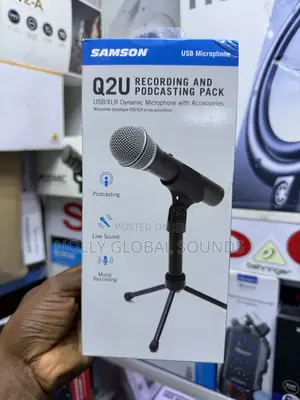Samson Q2u Usb/XLR Dynamic Microphone Recording and Podcasting Pack