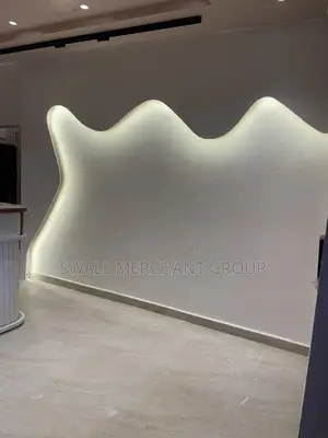 Plasterboard Wall With Hidden Lighting + Pop Ceiling Design (Abuja)