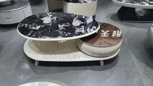 Irregular Black Marble Centre Table