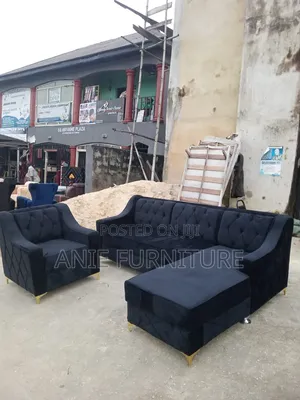 L Shaped Fabric Chair