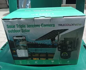 Solar Triple Lens Security Camera – 360° Smart Outdoor Cctv.