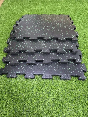 Rubber Gym Floor Mat 20mm Heavy Duty Interlocking – 4pcs