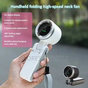 Foldable Handheld Turbo Fan With Rope