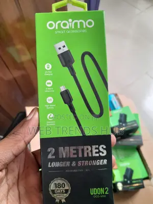 Oraimo Udon 2 Micro-Usb Cable | Ultra-Durable Tangle-Free