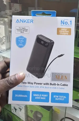 Anker 65w Two-Way Power With Built-in Cable