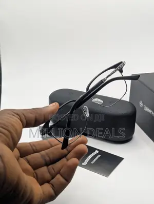 Retro Square Classic Men's See Through Frame Glasses