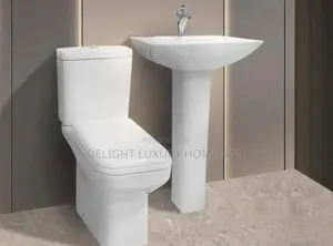 Min Set Wc With Basin and Pedestal White Color