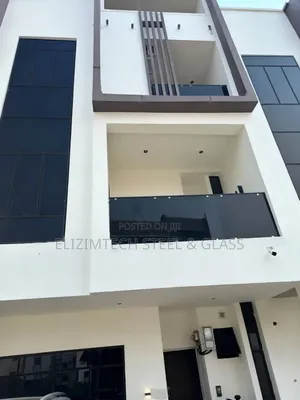 Tempered Gray Glass Railings for Staircase Balcony (Abuja)