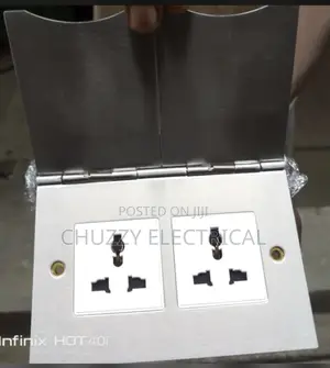 13amps Double Flat Floor Socket Flip Cover