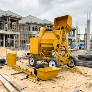 Concrete Mixer With Lifting Hoist