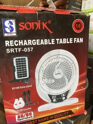 Sonic Rechargeable Fan With Solar Panel Charger
