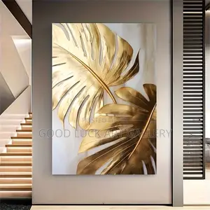 Gold Palm Leaves Wall Art