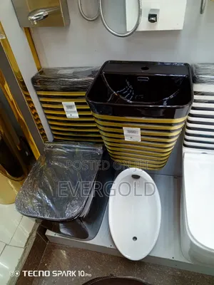 Water Closet With Hung Basin