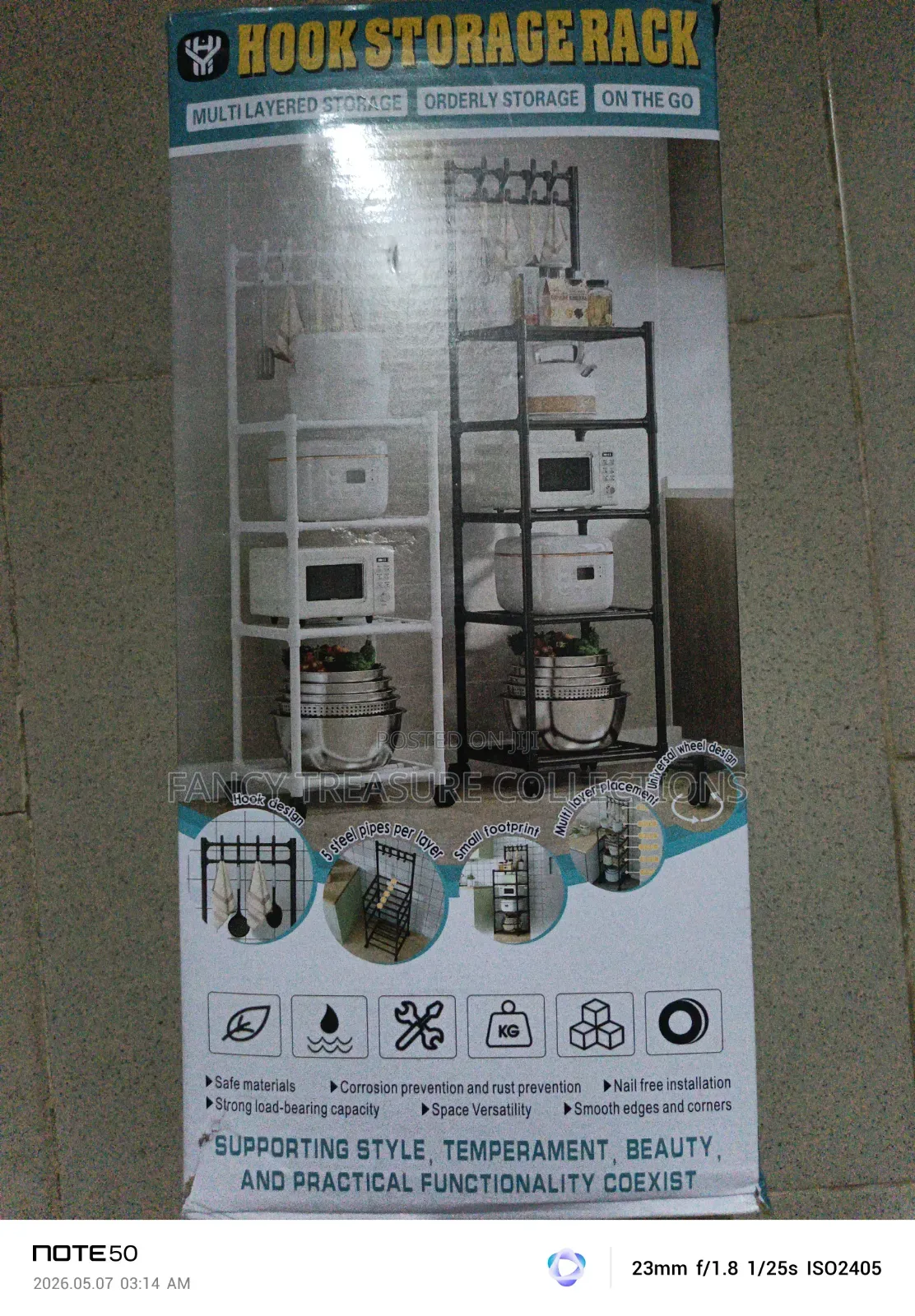 Multifunctional 5 Layer Hook Storage Rack