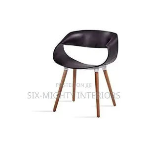 Luxury Modern Curved Back Plastic Dining Chairs(Set of 2)