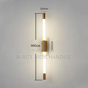Gold Linear Wall Sconce Rotatable Long Strip Wall Lamp