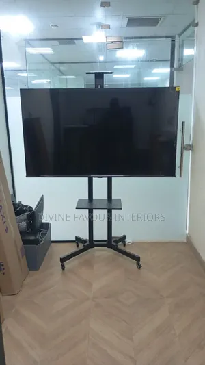 Tv Stand With Trolleys for "55-75" Tv