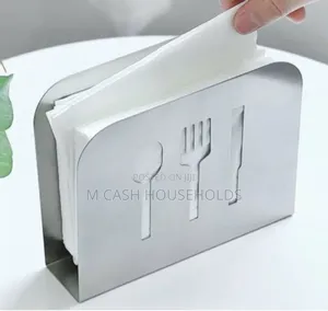 Silver -Coloured, Stainless Steel Napkin Holder