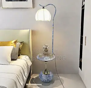 Living Room Sofa Side Cabinet Simple Italian Marble Lamp