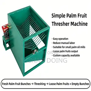 0.5-2 TPH Palm Fruit Bunch Simple Automatic Fruit Thresher With Engine