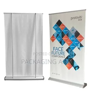 Printed 7x7ft Roll Up Banner Stand for Office(Solid Base;Stand Print