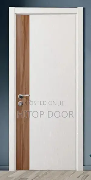Expertly Finished HDF Door Off-White With Vertical Brown