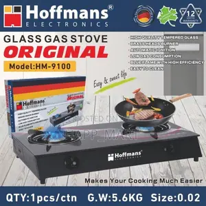 Hoffmans 2-Burner Auto Ignition Gas Stove – Low Gas Consumption
