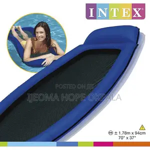 Intex Swimming Pool Floater Mesh Lounge Water Hammock in Blue