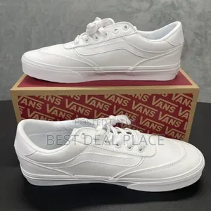 Vans Brooklyn Ls Canvas White Unisex Size 45 (Original From Usa)