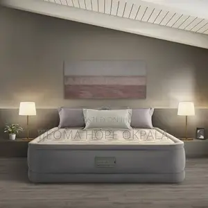 Inflatable Queen Size Air Bed Premium 152×203×46 Cm With Built Pump
