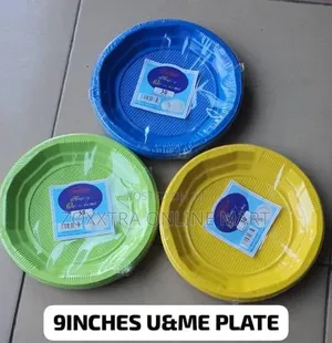 9in Disposable Saucer Plates - 50pcs