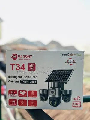 Gz Sony T34 12mp 4g Lte Solar Ptz Camera Triple Lens With Auto Track