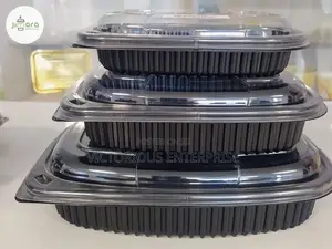 Remium Takeaway Food Container (Black Base + Clear Lid)