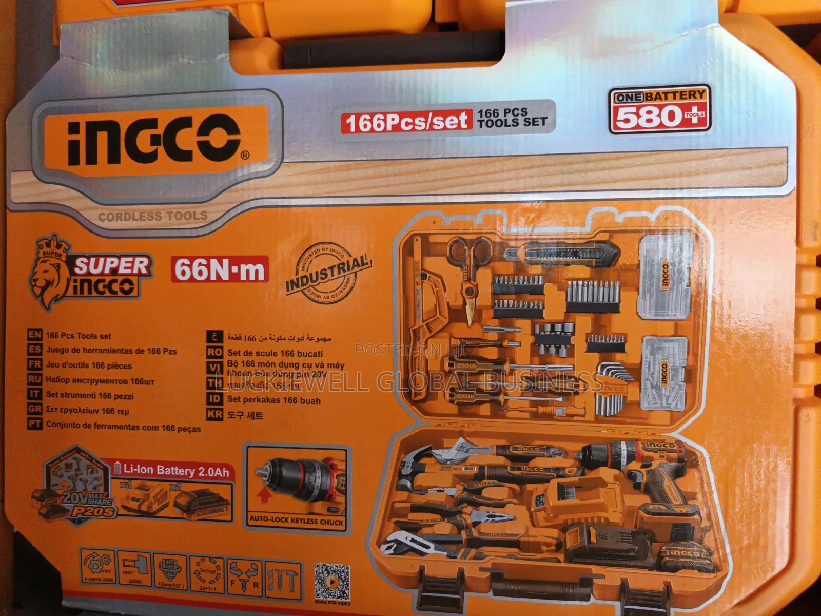 166pcstools Set With Impact Screw