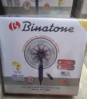 Binatone Rechargeable Stand Fan With Lithium Battery (Rcf-1865)