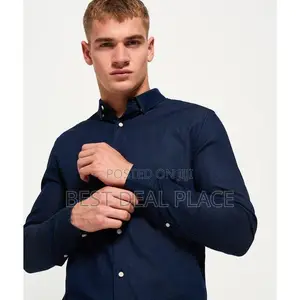 Superdry Long Sleeve Indigo Slim Fit Shirt (Original Uk Import)