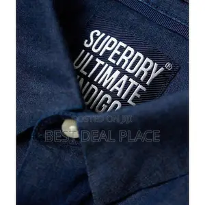 Superdry Long Sleeve Indigo Slim Fit Shirt (Original Uk Import)