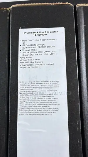 New Laptop HP OmniBook Ultra Flip 14" 16GB Intel Core Ultra 7 SSD 1T