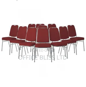 10 Pieces of Latest Premium- Banquet Chair (Stainless Leg) Red