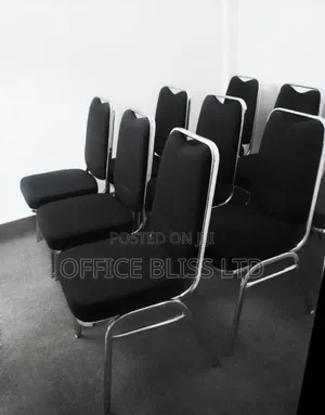 10 Pieces of Latest Premium- Banquet Chair (Stainless Leg) Black