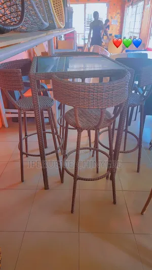 High Leg Rattan Bar Chair for Bar and Restaurant Use