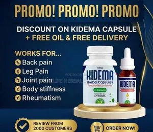 Say Goodbye to Arthritis Pain With Kidema Capsule and Oil.