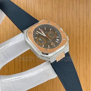 Bell Ross Quality Luxury Men Rubber Strap Wristwatch